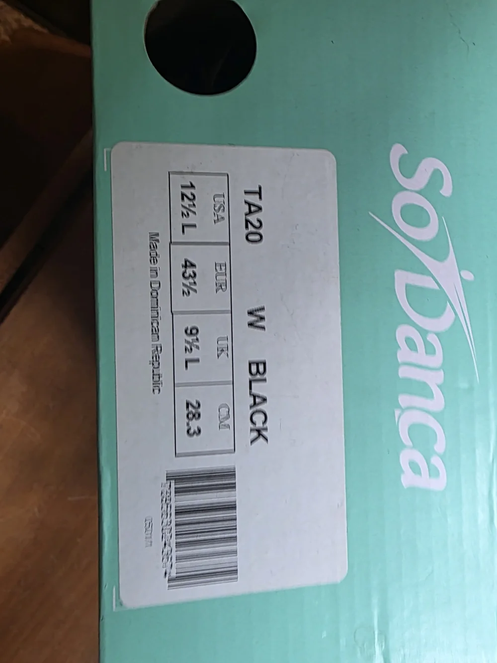 So Danca TA20 Trent Adult Oxford Tap Shoes Black 12.5L
